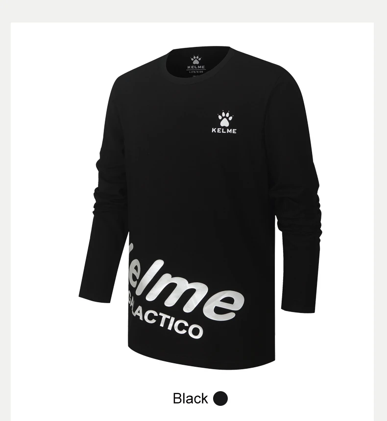 KELME/дизайнерский Детский свитер; хлопковая Футболка для мальчиков; детская одежда с длинными рукавами; 3973009