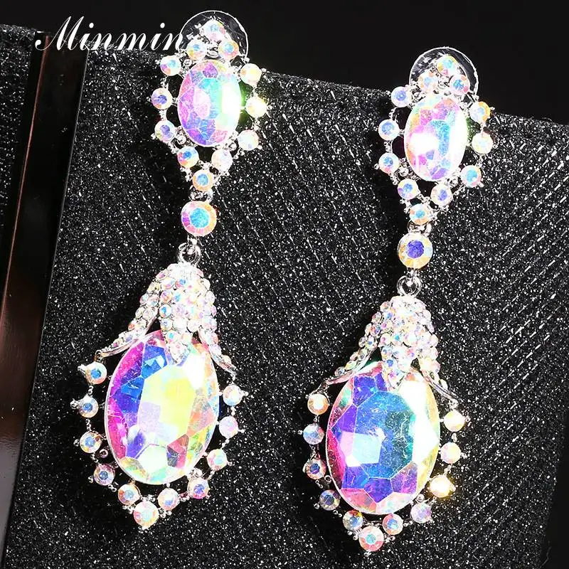 Женские Висячие серьги Minmin классические роскошные сережки-подвески с цветком