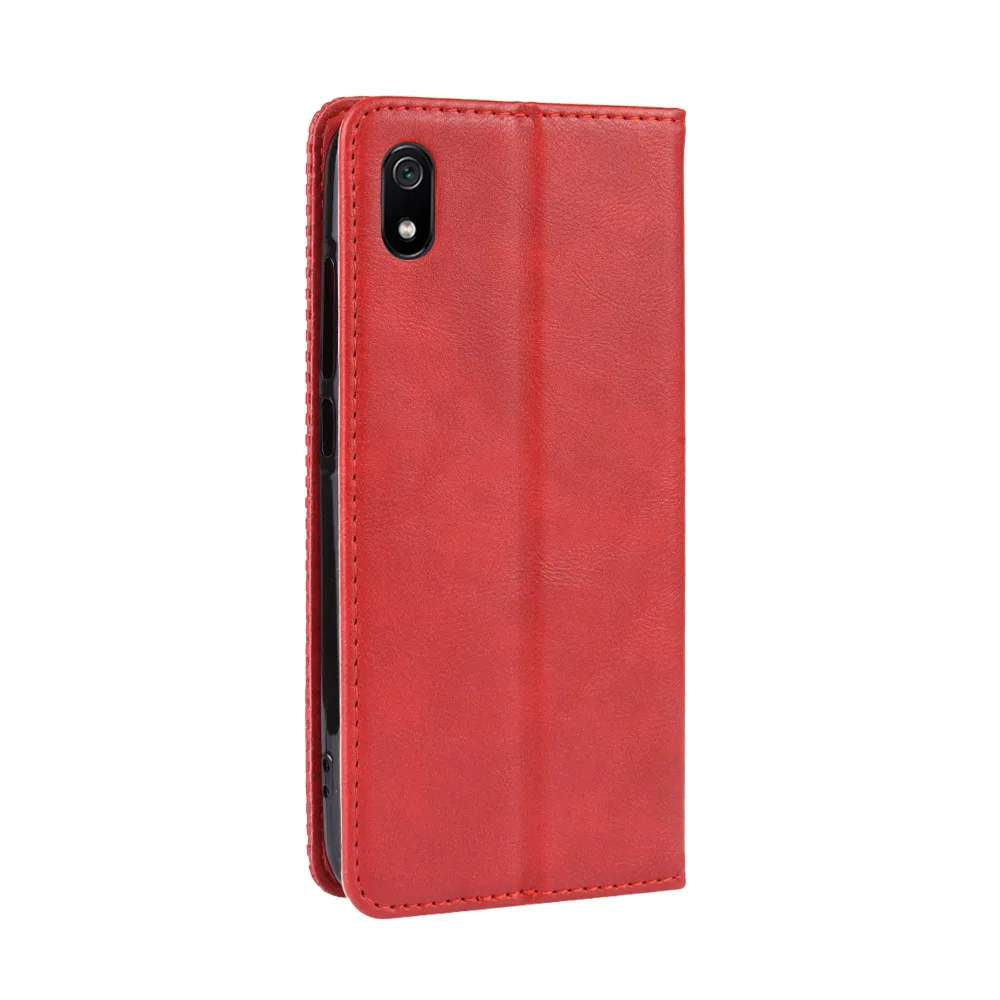 Роскошный Ретро Тонкий кожаный флип-чехол для Xiaomi Redmi 7A, чехол-подставка с магнитной книгой, чехол для Redmi 7A, чехлы для телефонов