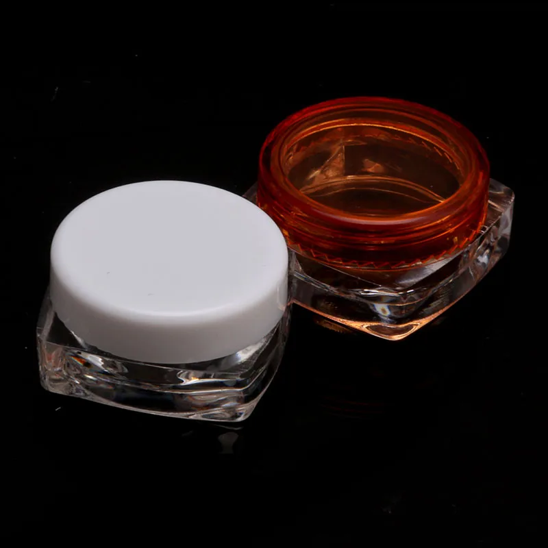 10 шт. прозрачный маленький квадратный флакон 5g пустая баночка для косметики