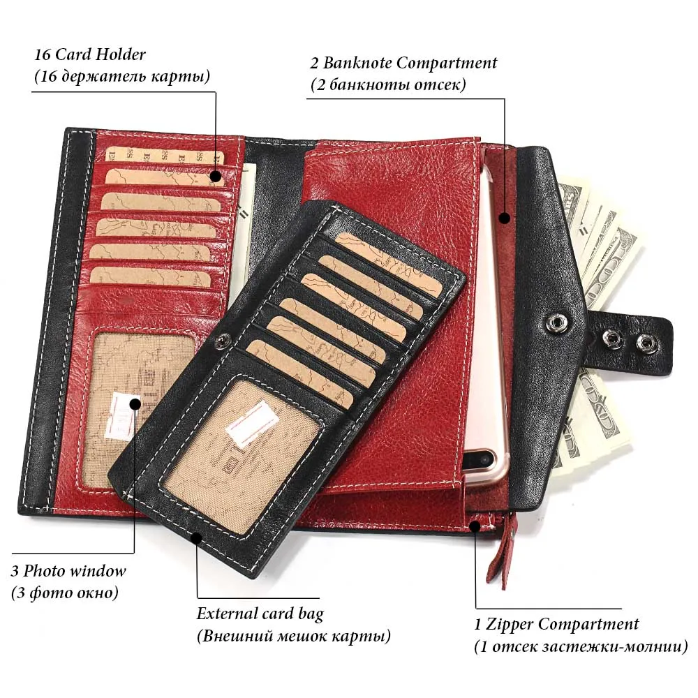 2019 натуральная кожа Для женщин кошелек женский лучший телефон бумажник карман