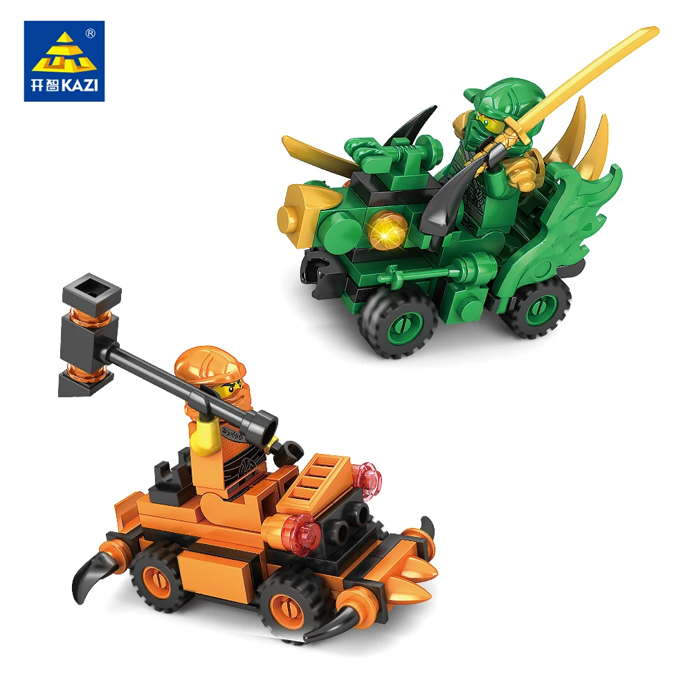 Kazi Ninjago преобразования автомобильные фигурки роботов DIY строительный блок 8 в 1
