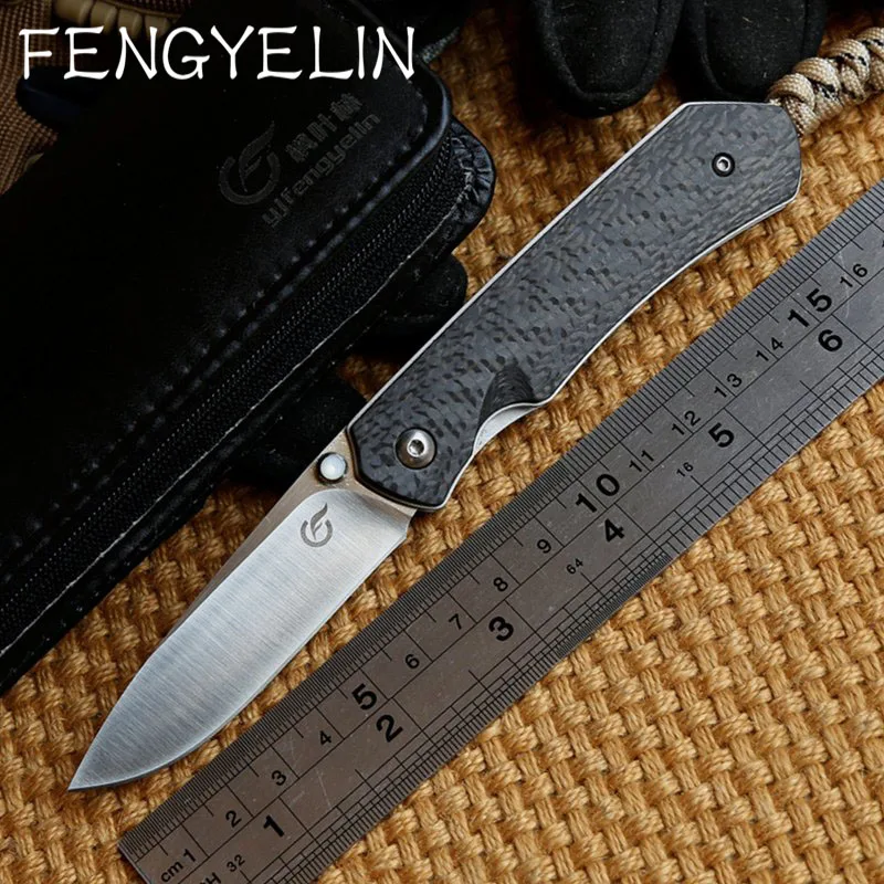 

FENGYELIN Zero break M390 blade TC4 titanium Liner carbon fiber handle tactical knife camping hunting outdoor knives EDC tools