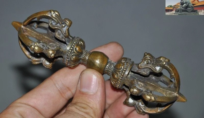 5 &quotСтарый тибетский буддизм Бронзовая изгонка Ваджра Дордже фюрпа эксорцим