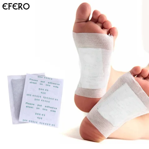 Патчи для ухода за ногами EFERO, 100 шт./лот, пластыри для Детокс для ног, очищающие от токсинов, рассеивающие сыпь, бамбуковый уксус, пластыри для тела, для похудения