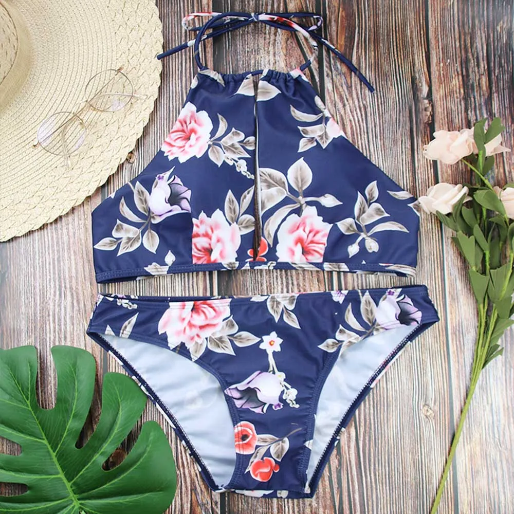 2019 решетки печатные бразильская повязка бикини для женщин Женский купальник