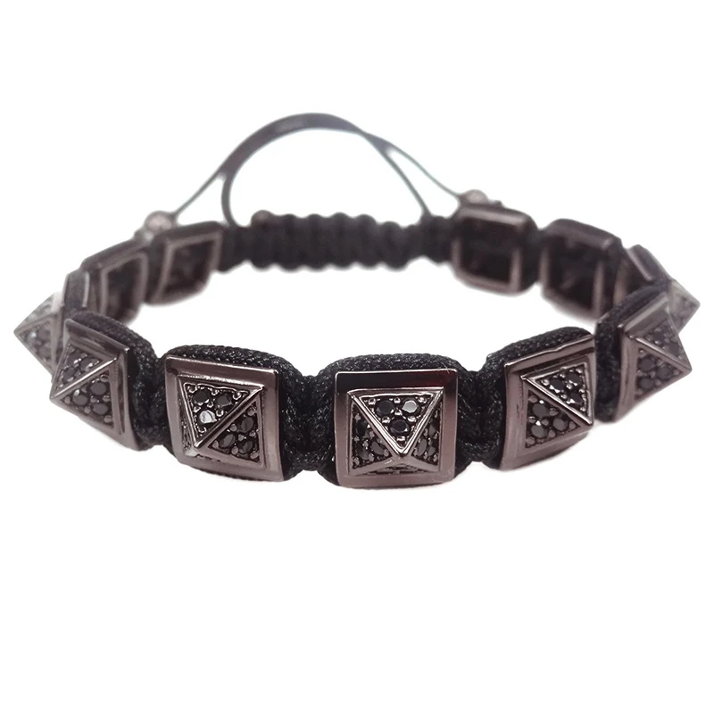 Высококачественный модный циркониевый ювелирный браслет с шипами мужские