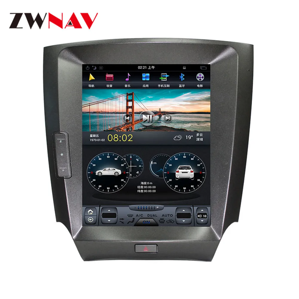 ZWNVA Тесла ips Экран Android 7,1 автомобиль без DVD плеер радио gps навигации для lexus IS200 IS250 IS300 2004-2010 головное устройство