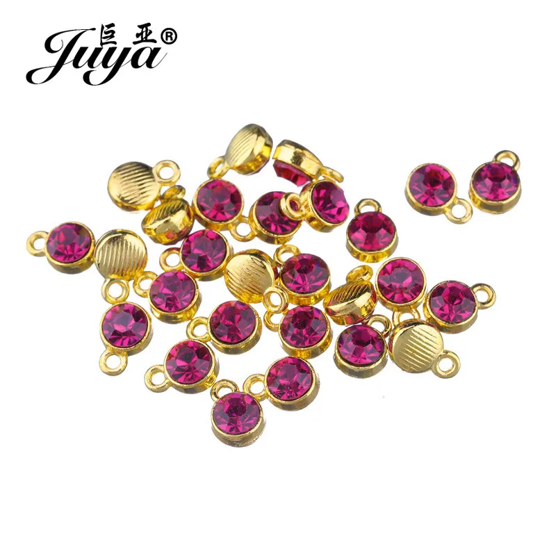 As picture JUYA 30 шт./лот ювелирные изделия DIY изготовление изделий красочный Хрусталь Камень Подвески ожерелье кулон браслет ручной работы аксессуары - Окраска металла: As picture