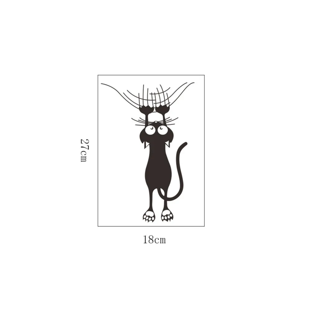 DIY Family Home Wall Stickers Black Cute Cats Sticker Removable Mural Decals Vinyl Art Room Decor cat decoration #S1123 | Дом и сад