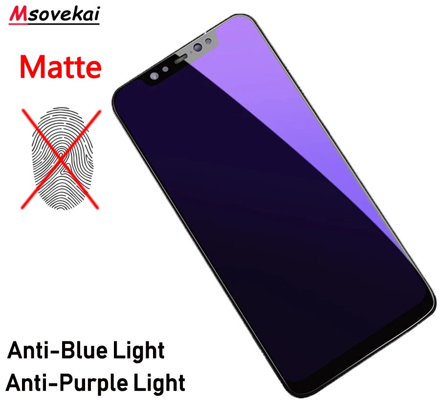 Закаленное стекло с защитой от синего света для Xiaomi Mi 8 SE Lite PocoPhone F1 Mix 2S Max 3 6X A2 Note