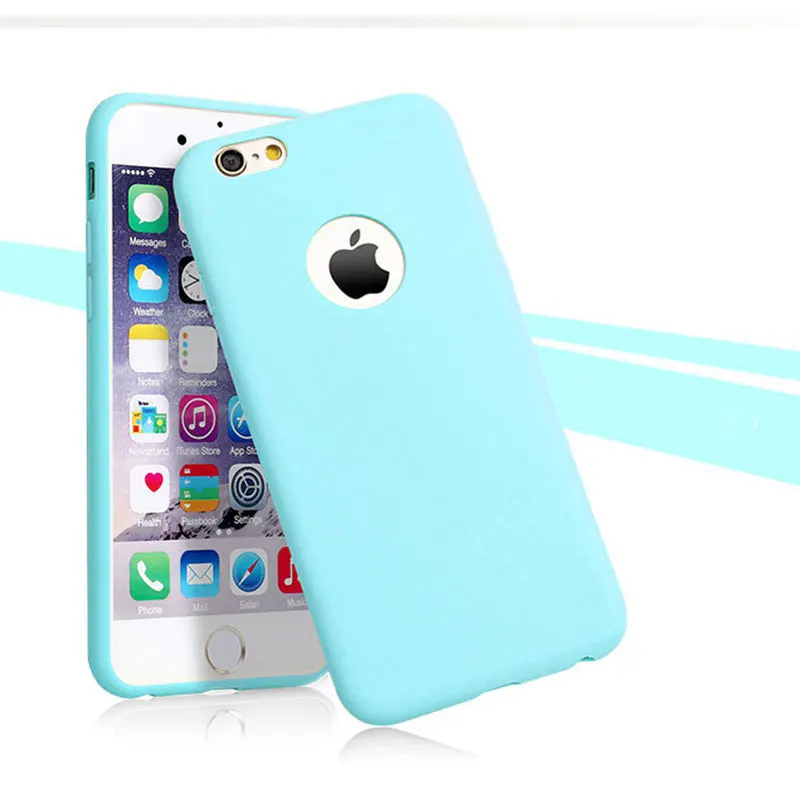 Iboily однотонный Ультратонкий чехол конфетного цвета для iPhone 5 5S 6 S 7 8 Plus 6splus 7plus X