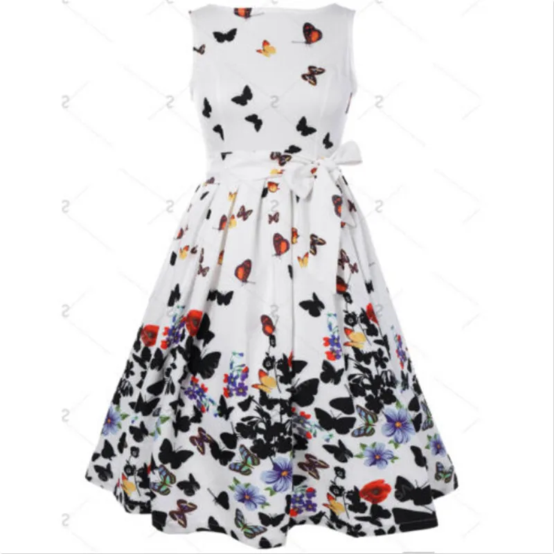 Женское винтажное плиссированное платье в стиле ретро Повседневные Вечерние