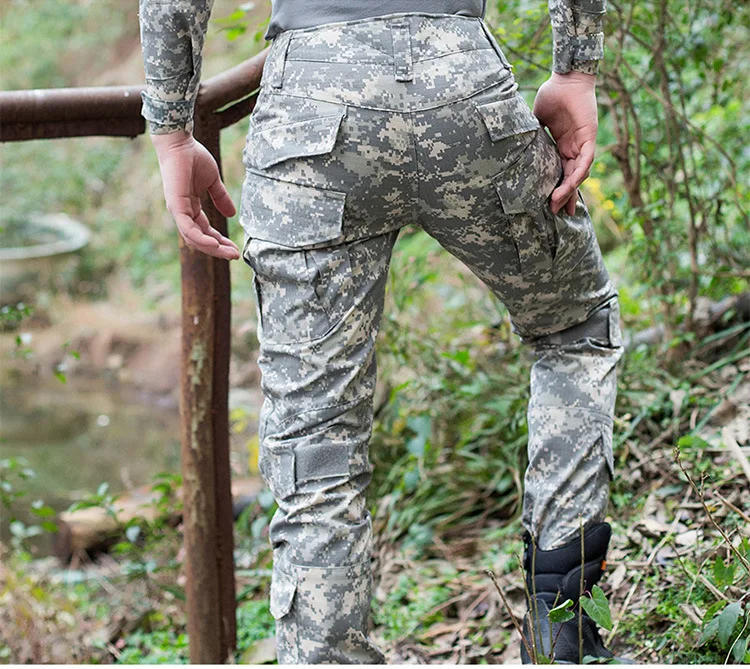 CS Для мужчин Камуфляж Тактический военная Униформа боевая рубашка штаны карго