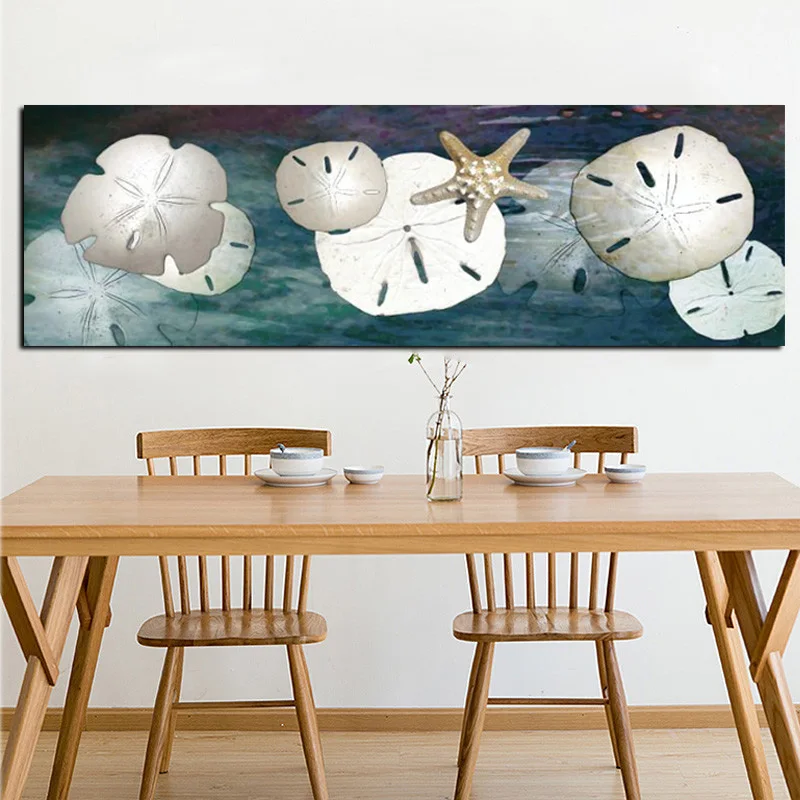 Абстрактная Картина на холсте Натюрморт Морская звезда песок доллар масляная