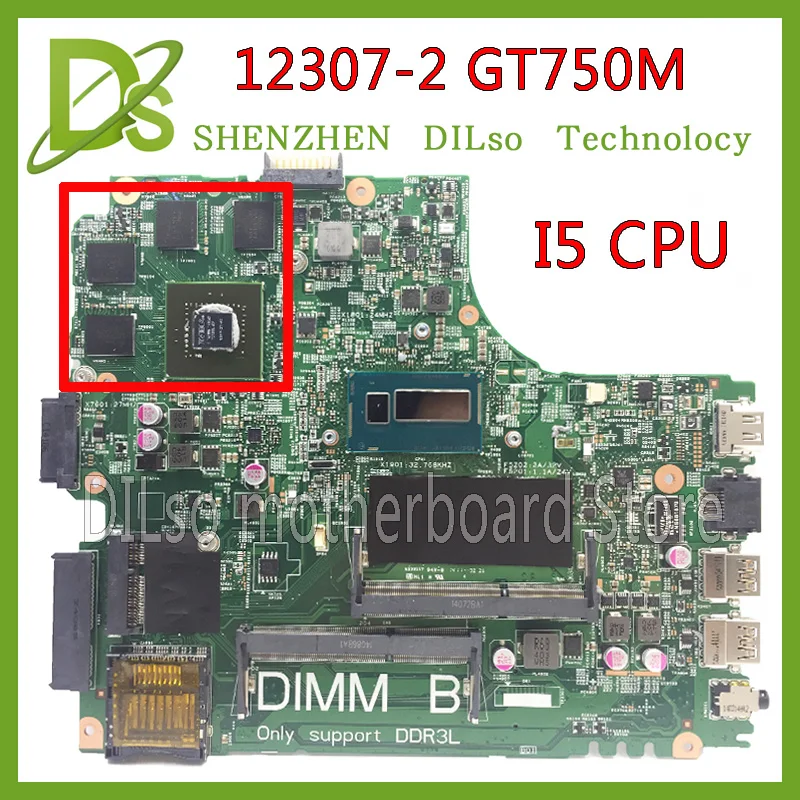 KEFU 12307-2 для dell Inspiron 3437 5437 материнская плата ноутбука DOE40-HSW GDDR5 MB i5 cpu GT750M |