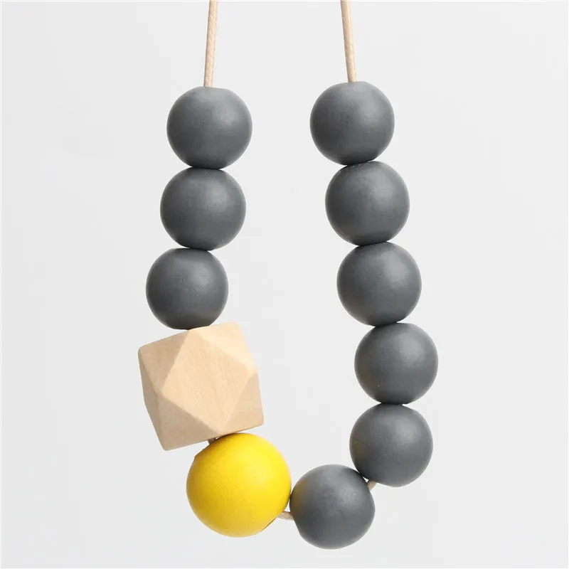 1 шт Креативные Круглые деревянные бусины кулон Веревка Кожа ручной работы