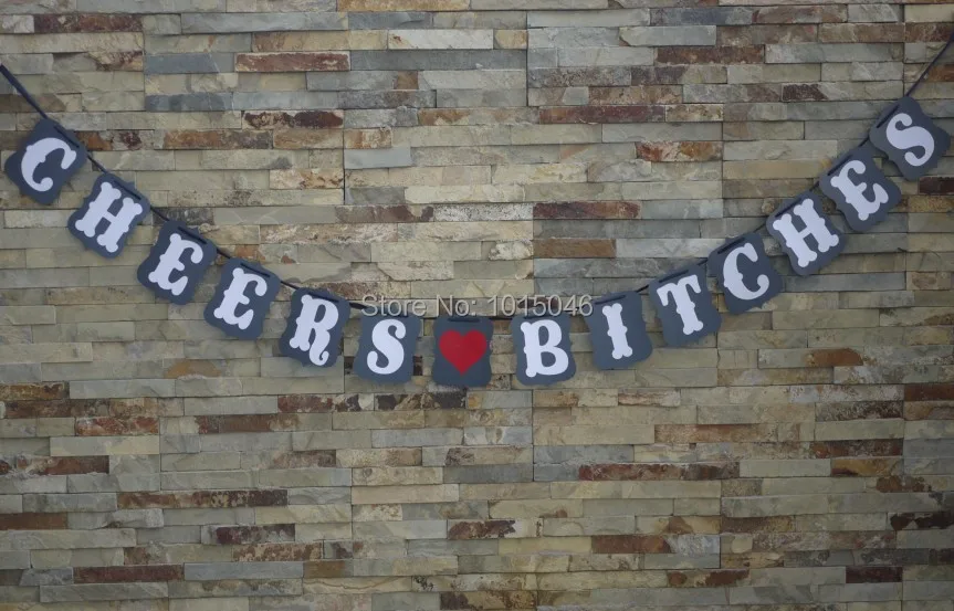 1 X Черный ура суки баннер бакалавра вечерние подвесная гирлянда Свадебная