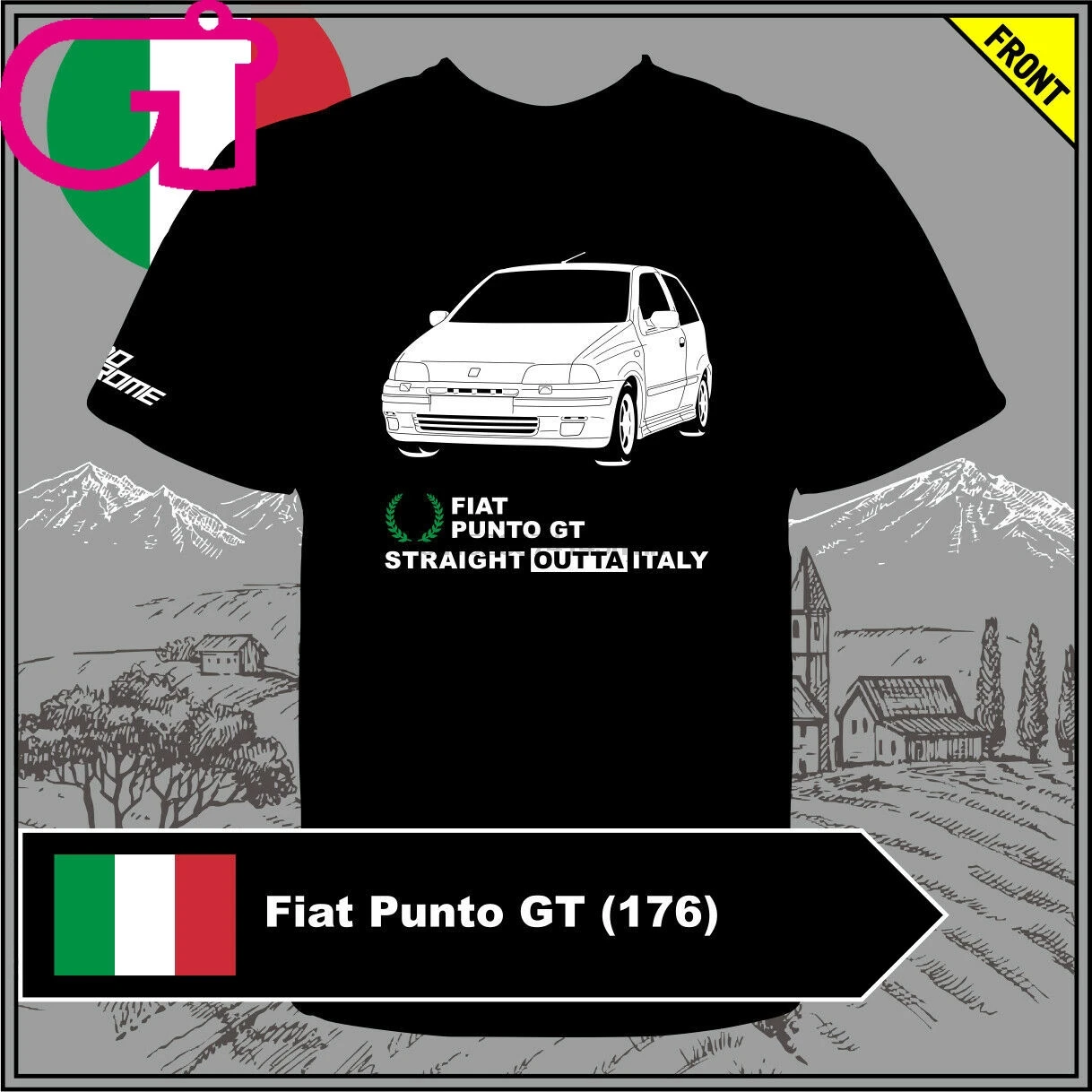 GT shirt Fiat Punto (176) Футболка|Мужские футболки| |