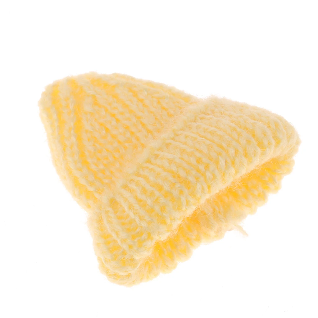 Yellow 1/6 Милая одежда для рождественской вечеринки, аксессуар-ручная вязка, шерстяная шапочка, Лыжная Шапка Кепка для куклы Monster High, рождественское платье - Цвет: Yellow
