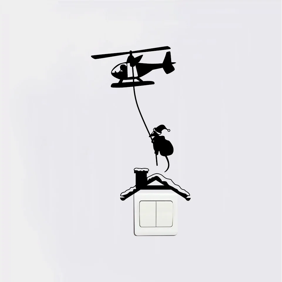 Кг-190 Merry Christmas Mouse Copter светильник Санта Клаус Переключатель стикер Забавный