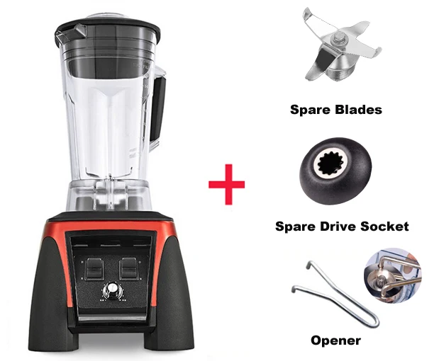 2200W Heavy Duty Commercial Professional ice smoothies bar blender food stand mixer juicer crusher food processor - Цвет: RED SPARE PARTS