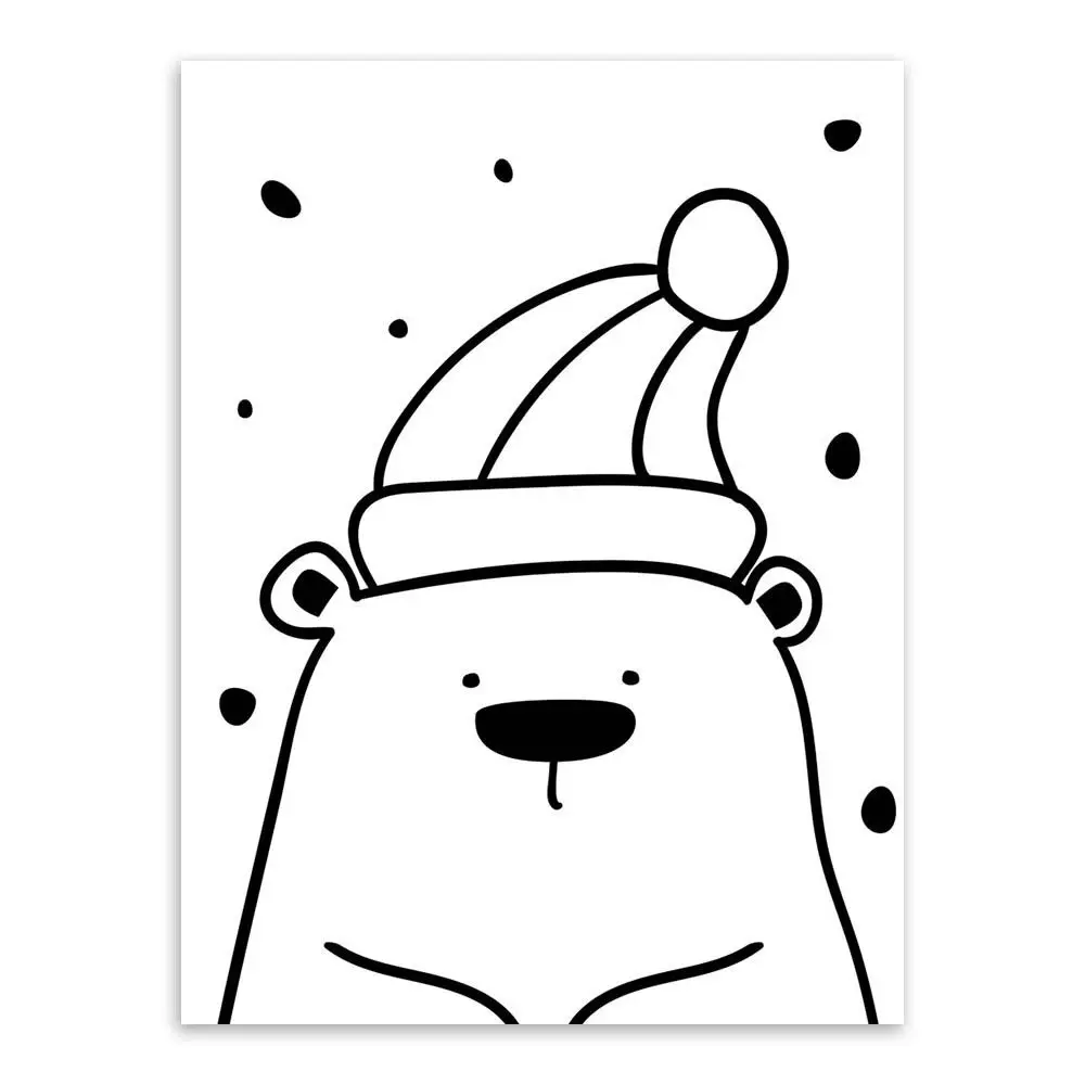 Кавайный Медведь Кролик постеры скандинавские детские комнаты Декор стены