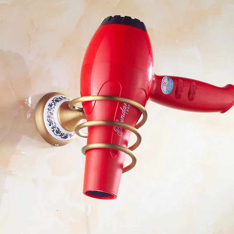 Антикварная керамическая настенная полка для ванной сушилка волос подставка