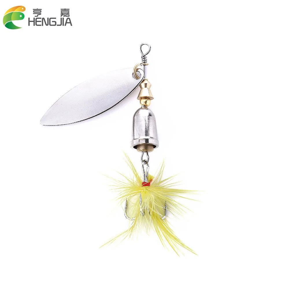 HENGJIA 1 шт. 6g 6 5 см рыболовные приманки металлический Spinner ложка бас снасти # крюк