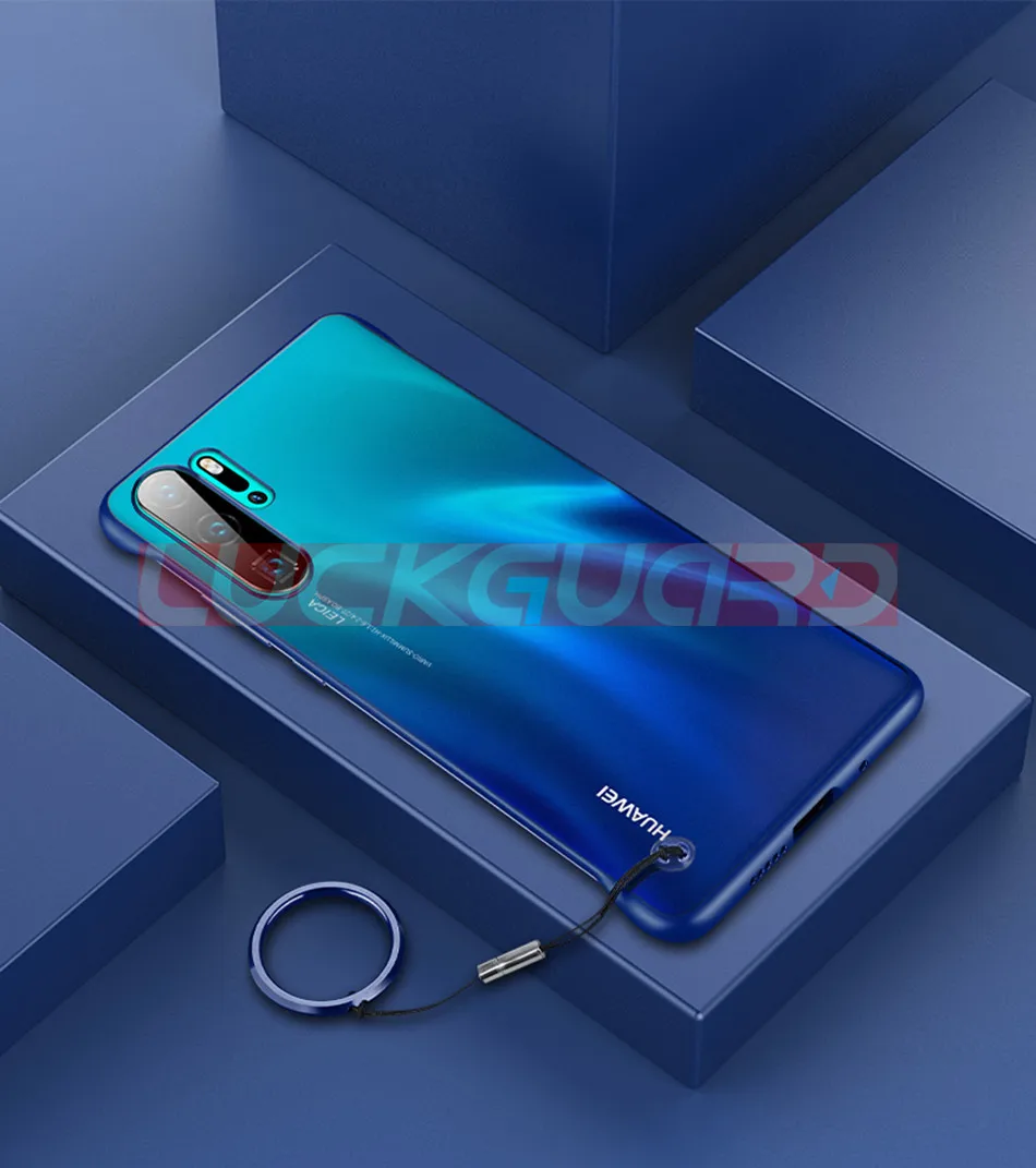 Матовый Прозрачный Бескаркасный чехол для телефона с кольцом для huawei P20 P30 Pro mate 10 20 Honor V20 20 Pro Роскошный Жесткий чехол Funda