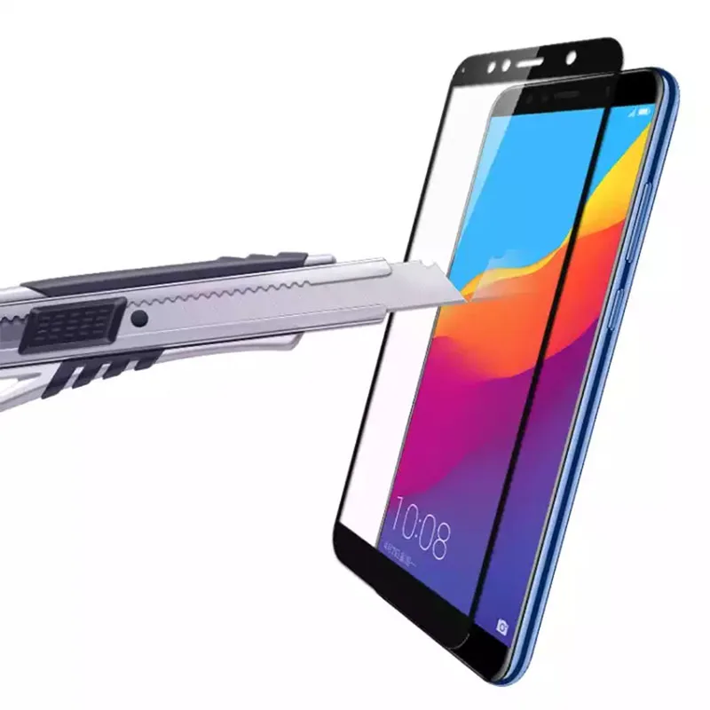 Защитное стекло для huawei Honor 7c Pro 7a 7x Honer полное покрытие a7 x7 Tremp Huawey защитный чехол