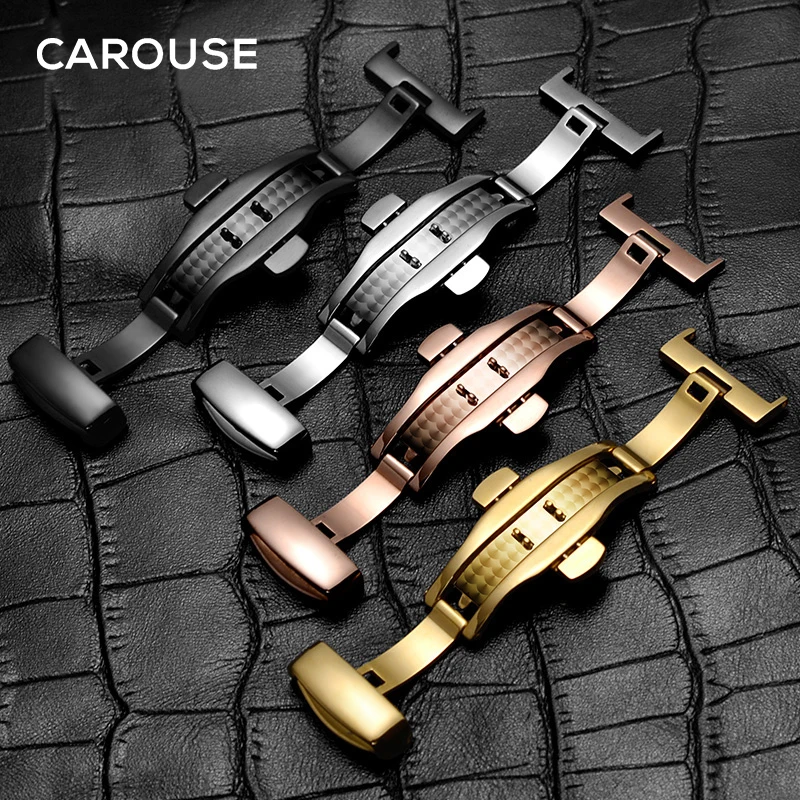 Ремешок для часов Carouse с застежкой-бабочкой сменный двойной складной браслет