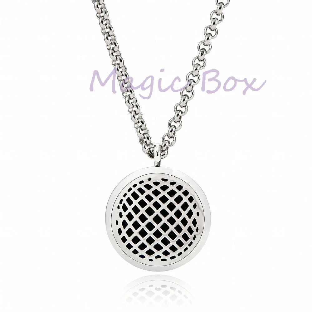 Женское Ожерелье из нержавеющей стали 316L с 8 ватными подушечками|oil diffuser necklace|locket