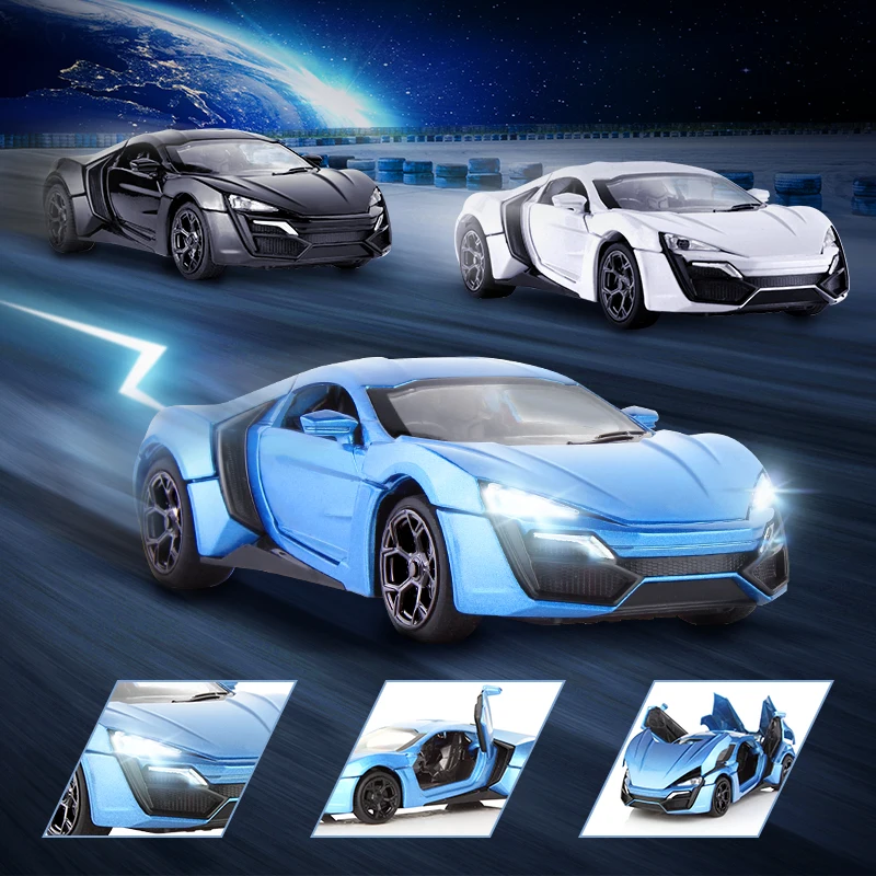 Dodoelephant 1:32 быстрая Lykan hypersport автомобиль моделей автомобилей 3 цвета литья под