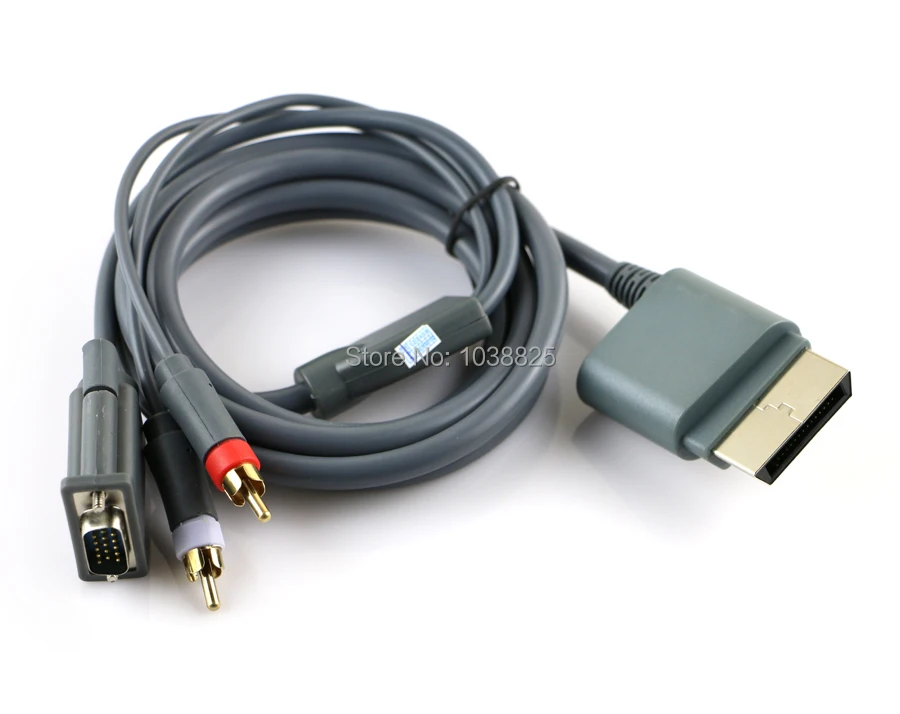 Новый HD Тонкий Видео Аудио AV PC монитор VGA кабель 2 RCA аудио шнур коннектор в 1 для Xbox