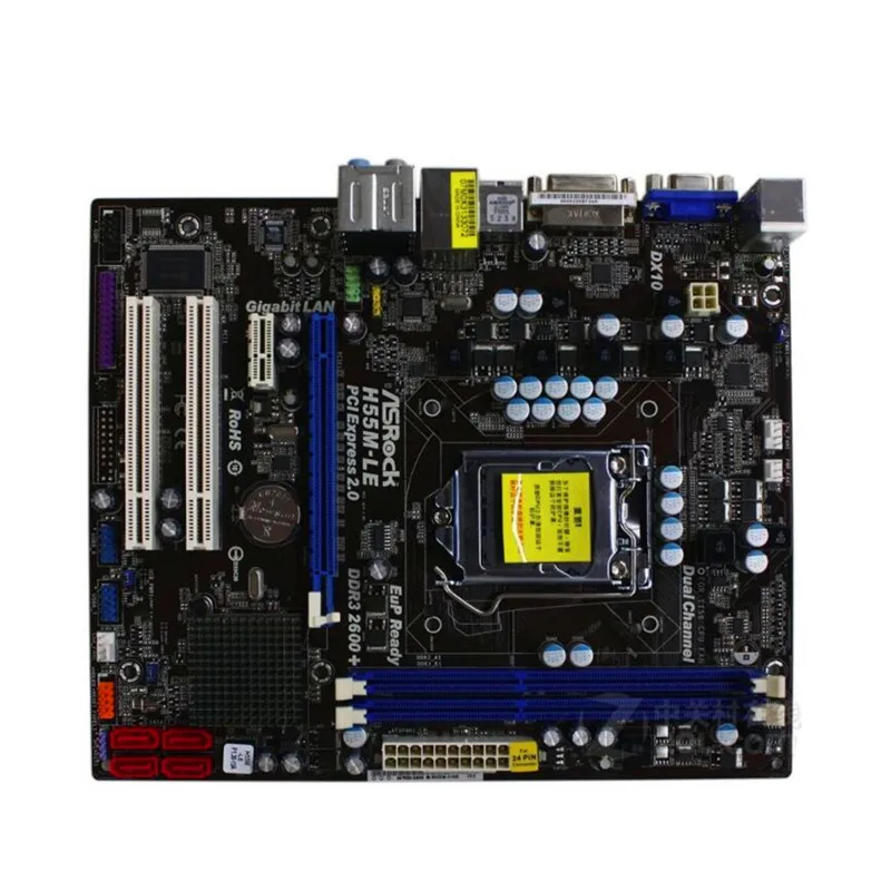 Для ASRock H55M-LE оригинальная материнская плата LGA 1156 DDR3 H55 H55M LE настольная материнская плата SATA II системная плата Б/у