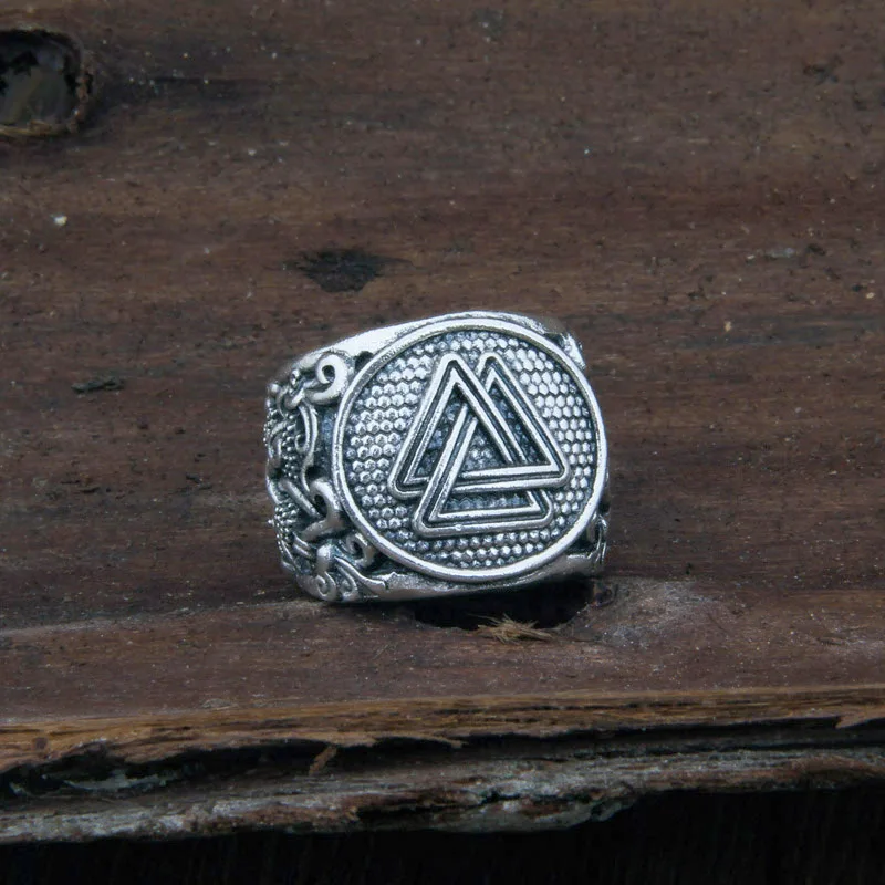 Dropshiping Odin Symbol норвежский викинг руны кольца для мужчин Runic | Кольца