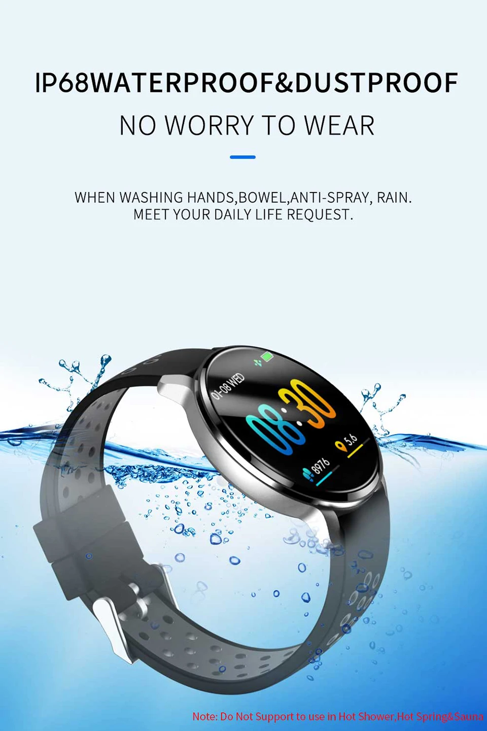 G6 smart watch IP68 из водонепроницаемого материала для измерения кровяного давления, уровня кислорода в крови монитор фитнес трекер Смарт-часы браслет для мужчин/женщин