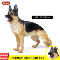 oenux genuine german shepherd dog animals simulation big dog pet action figures model pvc high quality lifelike toy kids gift