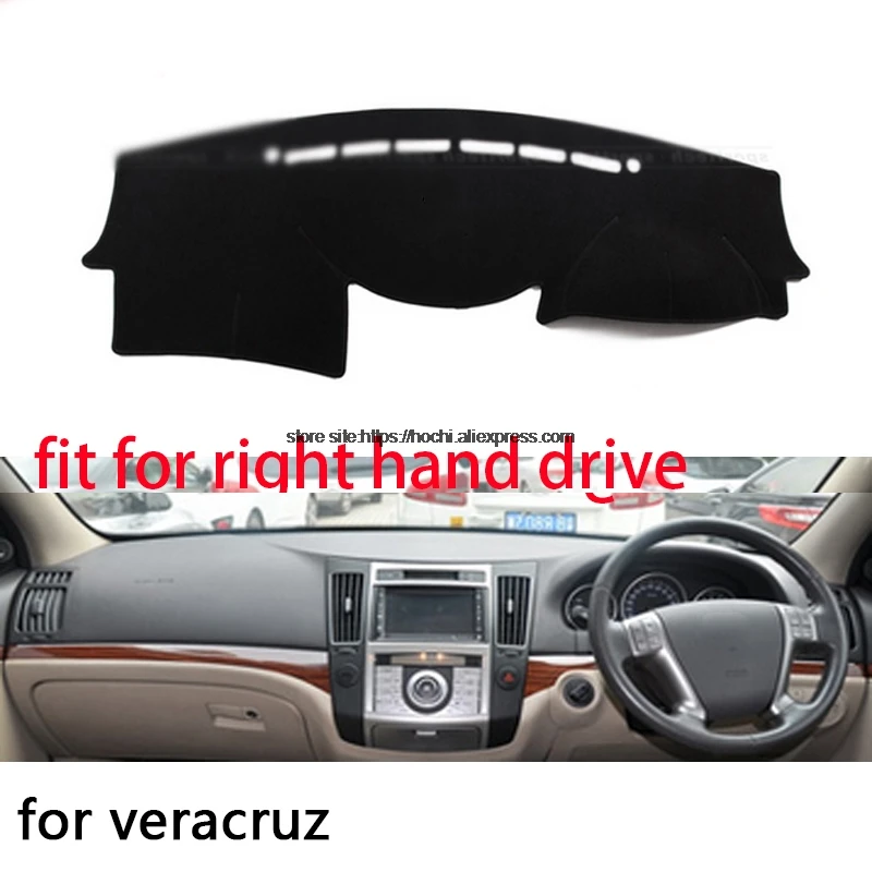 STPLRGECP double layer Black Dash Mat for Hyundai veracruz Dashmat Carpet Car Dashboard Automotive interior Mats | Автомобили и