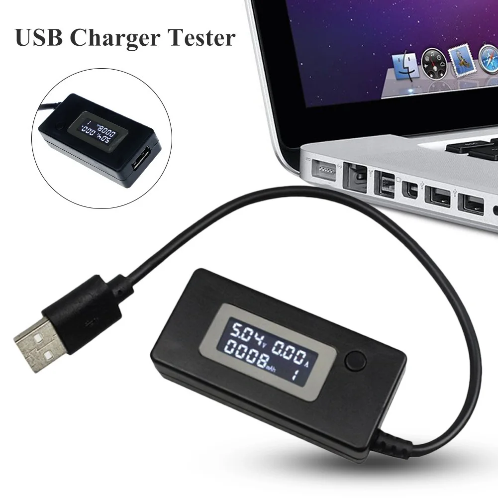 Тестер зарядного устройства USB цифровой мини измеритель тока и напряжения с Micro LCD