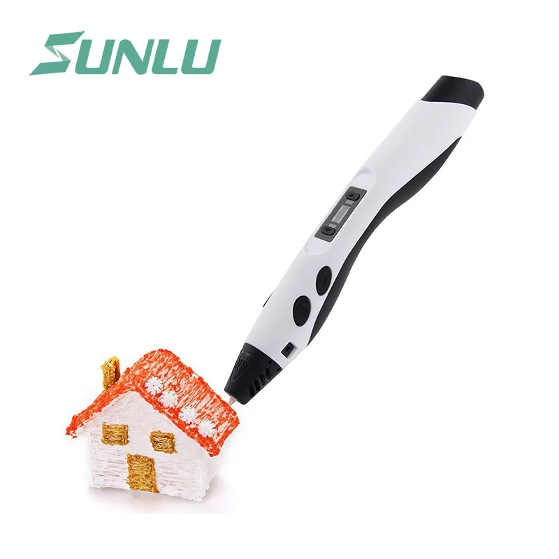 SUNLU SL-300A 3D Ручка интеллектуальное Рисование печать Ручка Поддержка ABS/PLA/PCL печать 3D игрушка подарок 3d ручки с светодиодный экран