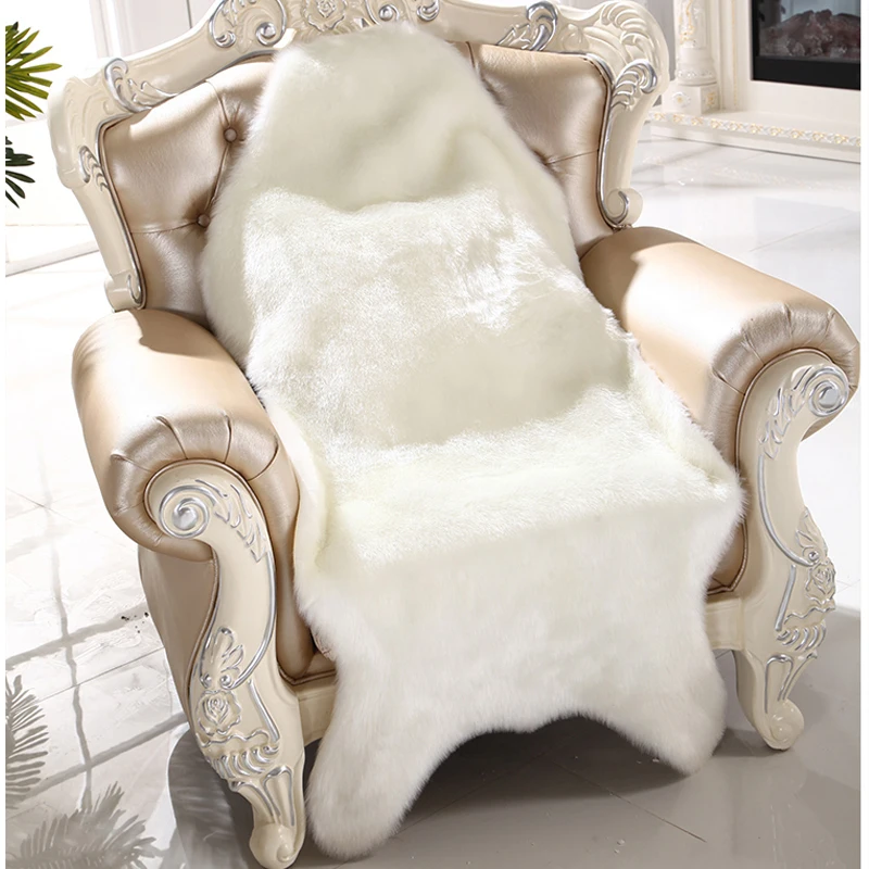 Искусственная овчина пушистое меховое покрытие для кресла дивана коврик спальни