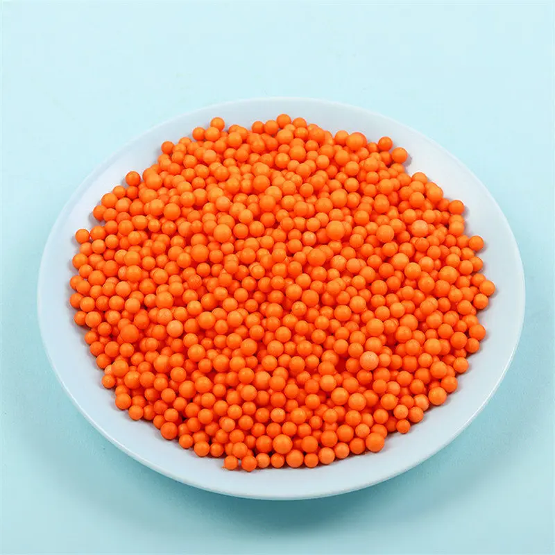 orange Вечерние DIY игрушки Аксессуары теплый цвет снег грязи частицы аксессуары крошечные пенопластовые бусины слизи мяч Поставки Подарочная коробка украшения подарок - Цвет: orange