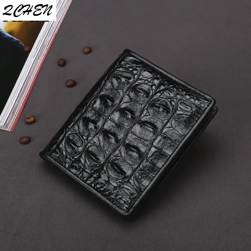 Мужской бумажник из крокодиловой кожи мужской кошелек в британском стиле с