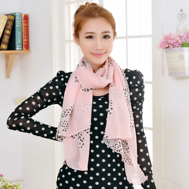 Ultralarge all-match women's chiffon georgette jacquard large butterfly scarf cape silk | Аксессуары для одежды