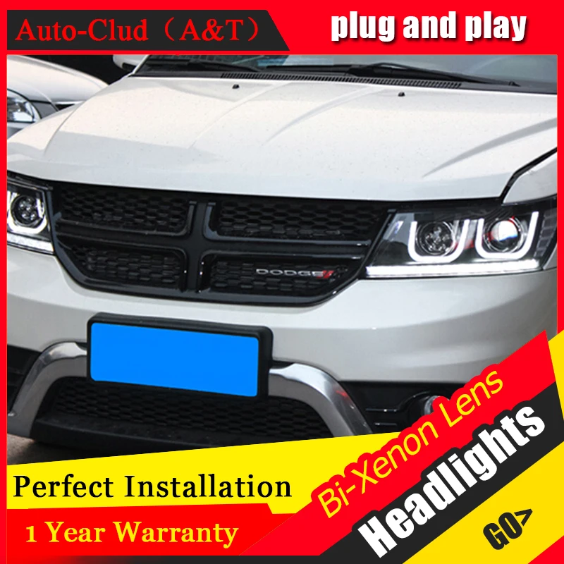 Auto Clud Car Styling for Dodge JCUV LED Headlight 2008-2015 Journey Headlights Freemont drl Lens Double Beam H7 HID Xenon | Автомобили и