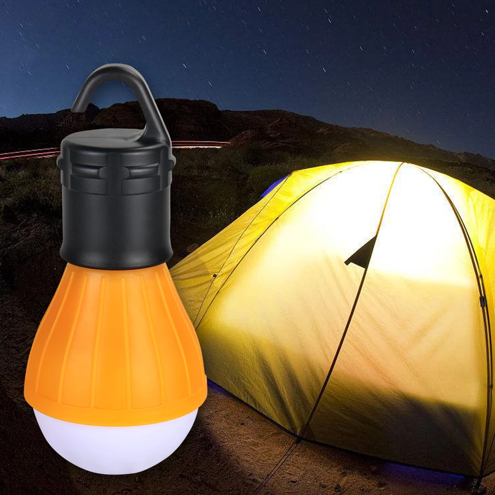 

Portable Lantern LED Diode Tent Light Waterproof Camping Lamp Outdoor Emergency Lighting 3*AAA Battery Powered Four Colors