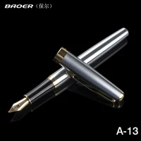 baoer 388 fountain pen 5 colors stainless steel business 1 0 mm nib calligraphy pen gold sword hook trim new ink pen