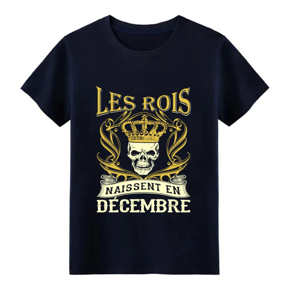 Мужская хлопковая футболка с круглым вырезом les rois naissent en decembre новая стильная на